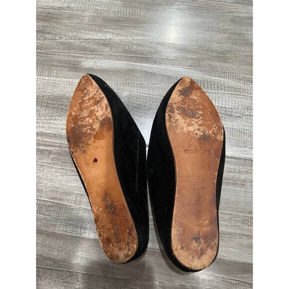 Atelier Womens velvet Mules embroidered pattern Tree Black Size 6 S000047 - Picture 6 of 8
